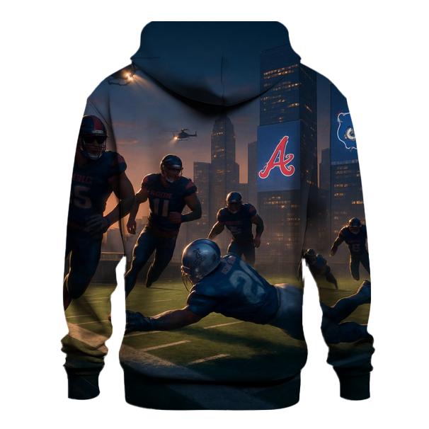 Skyline Rivalry Rush Braves Vs Cubs printed hoodies