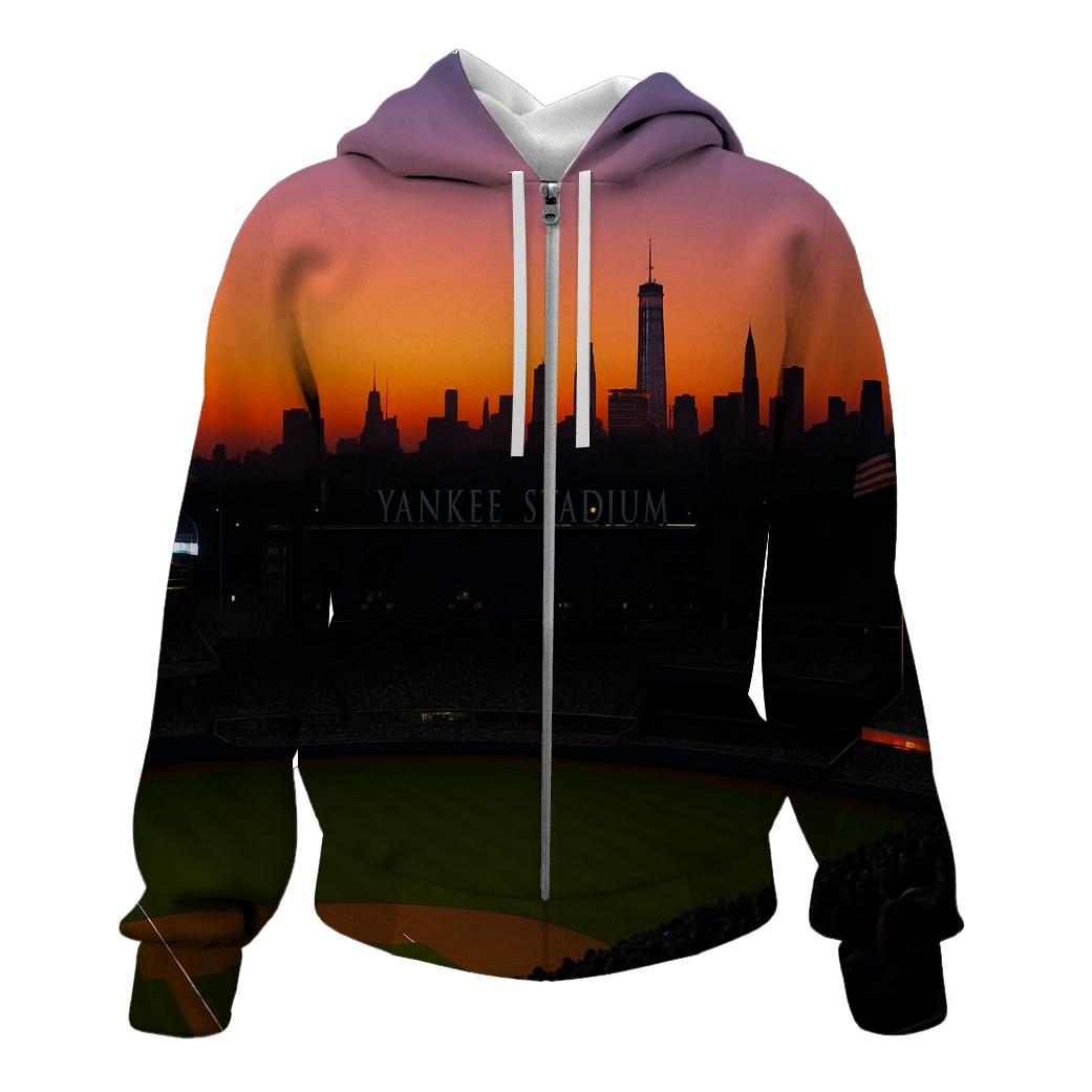 Sunset From Yankee Stadium Upper Deck premium hoodies