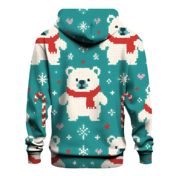 Candy Cane Polar Bear March lightweight hoodies