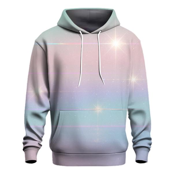 Pastel Hologram Horizon embroidered hoodies