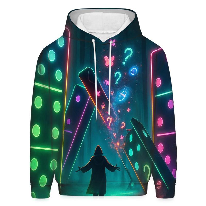 Neon Domino Forest graphic hoodies