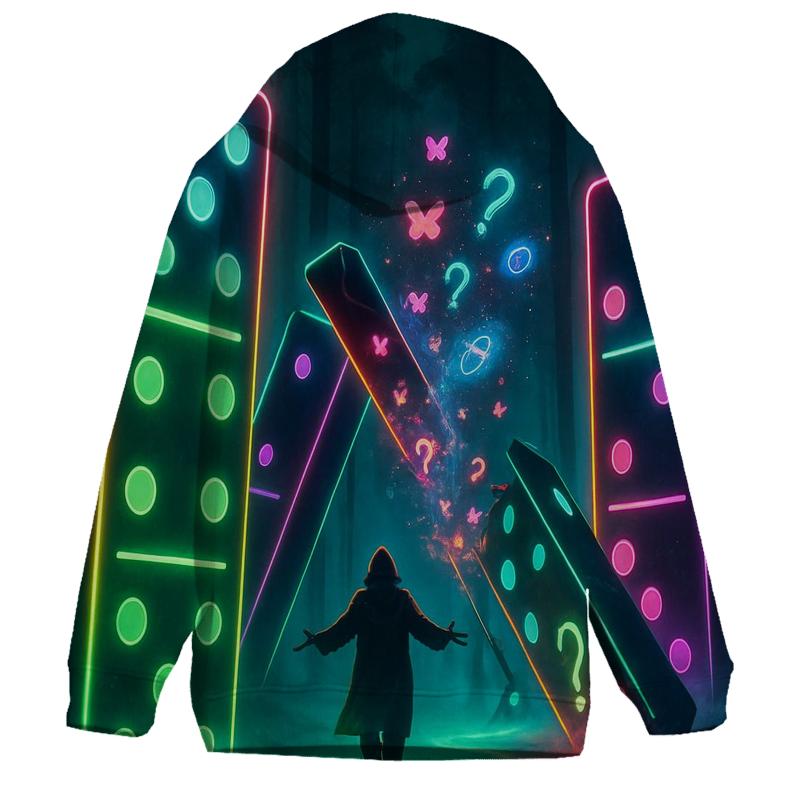 Neon Domino Forest graphic hoodies