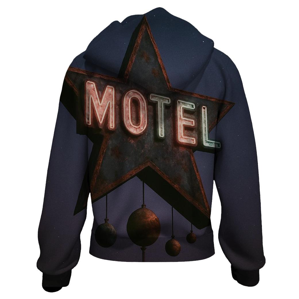 Faded Neon Star Motel Sign premium hoodies