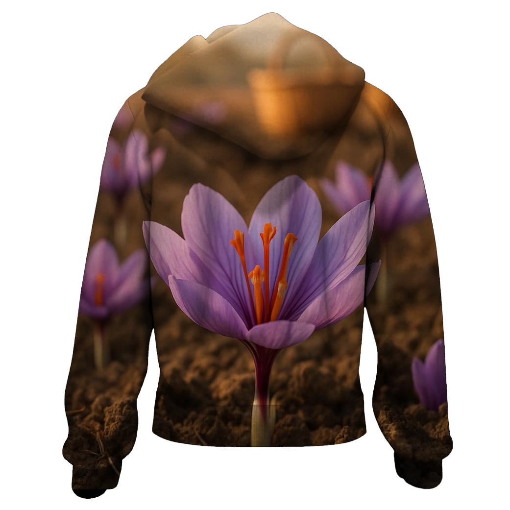 Saffron Crocus At Autumn Harvest printed hoodies