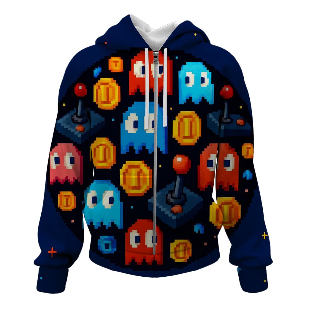 Pixel Arcade Planet premium hoodies