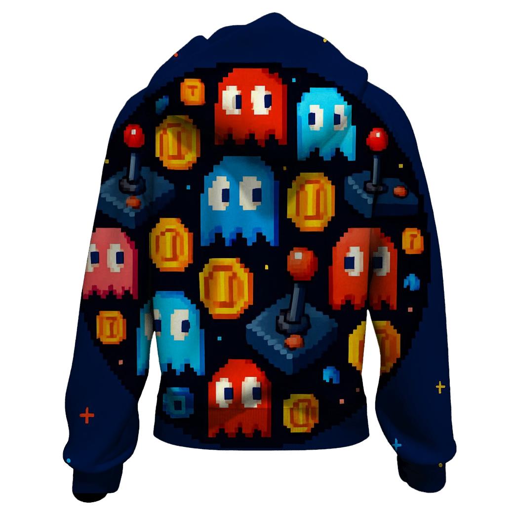 Pixel Arcade Planet premium hoodies