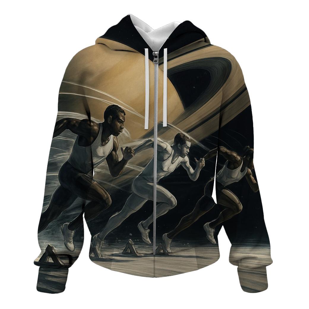 Starlight Sprinters On Saturns Rings printed hoodies