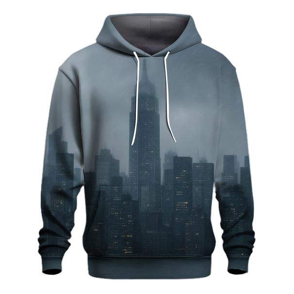 Winter Storm Closing In On Midtown printed hoodies