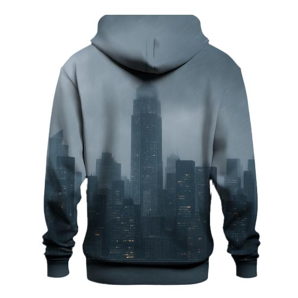 Winter Storm Closing In On Midtown printed hoodies