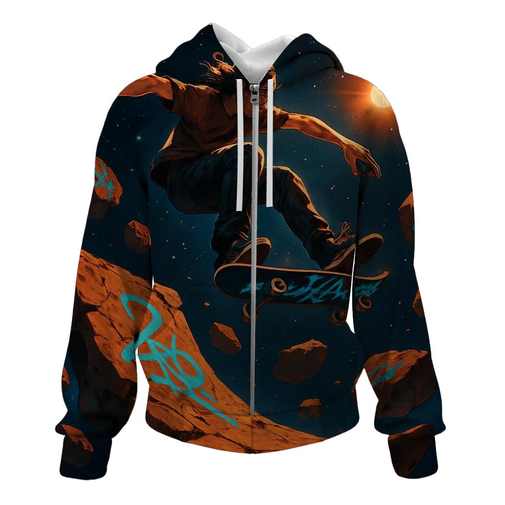 Asteroid Belt Skate Park zip-up hoodies