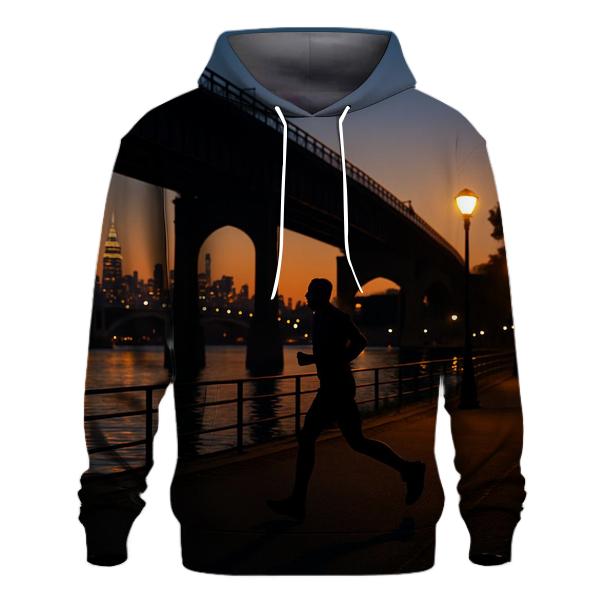 Harlem River Park Evening Jog Skyline custom hoodies