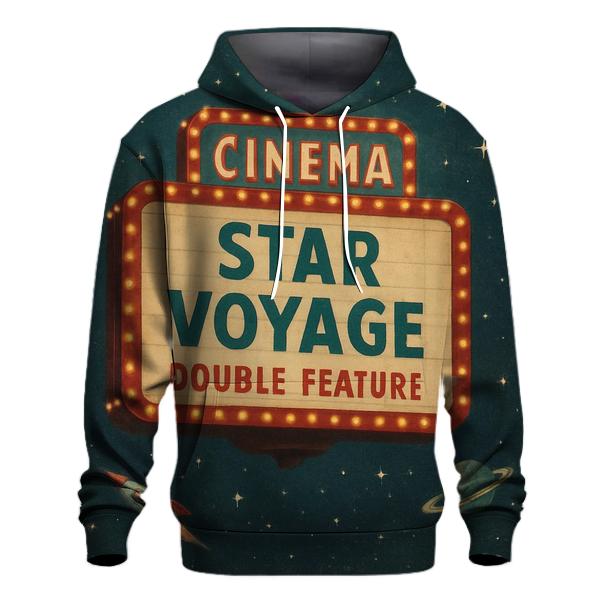 Retro Cosmic Cinema Marquee hoodies fashion
