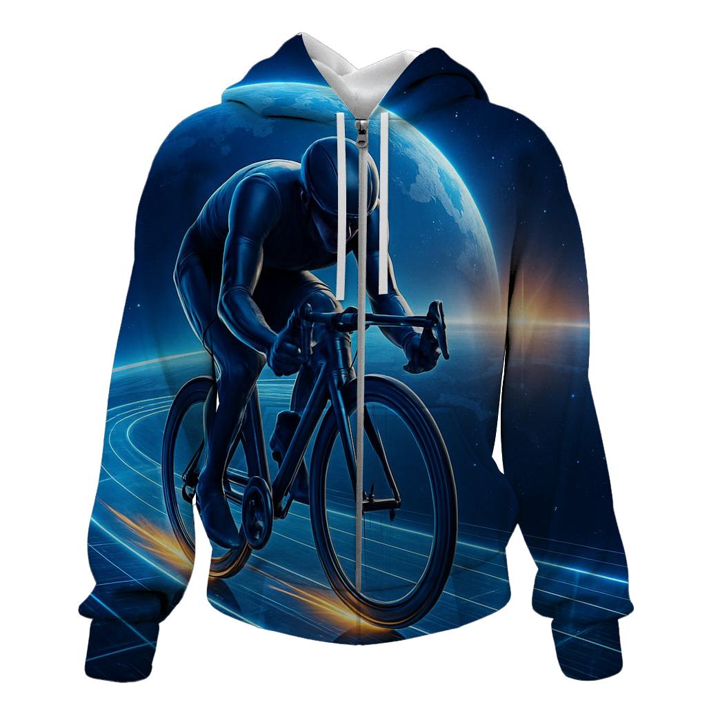 Orbiting Cyclist Time Trial embroidered hoodies