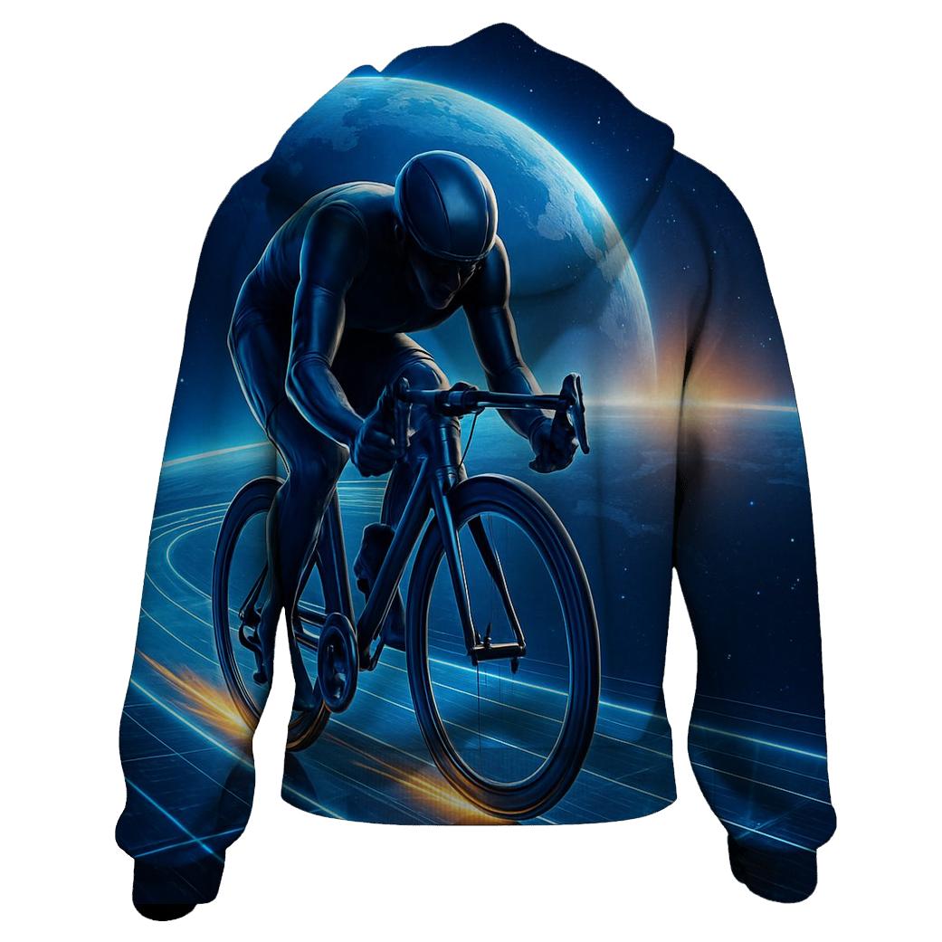Orbiting Cyclist Time Trial embroidered hoodies