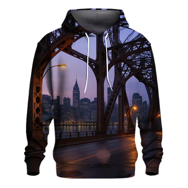 Queensboro Bridge Industrial Dawn Silhouette pullover hoodies