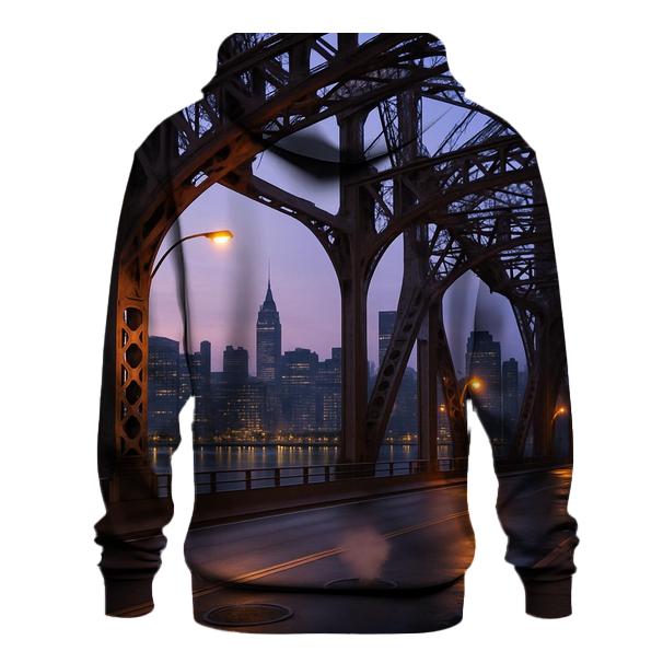 Queensboro Bridge Industrial Dawn Silhouette pullover hoodies