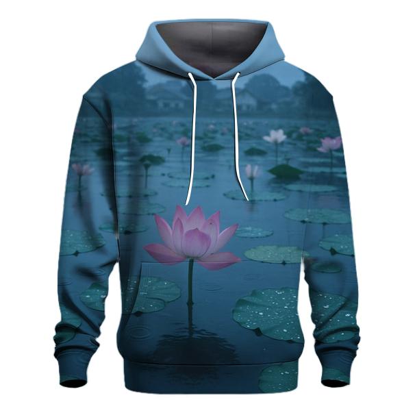 Monsoon Lotus Pond At Dusk lightweight hoodies