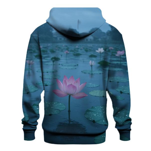 Monsoon Lotus Pond At Dusk lightweight hoodies