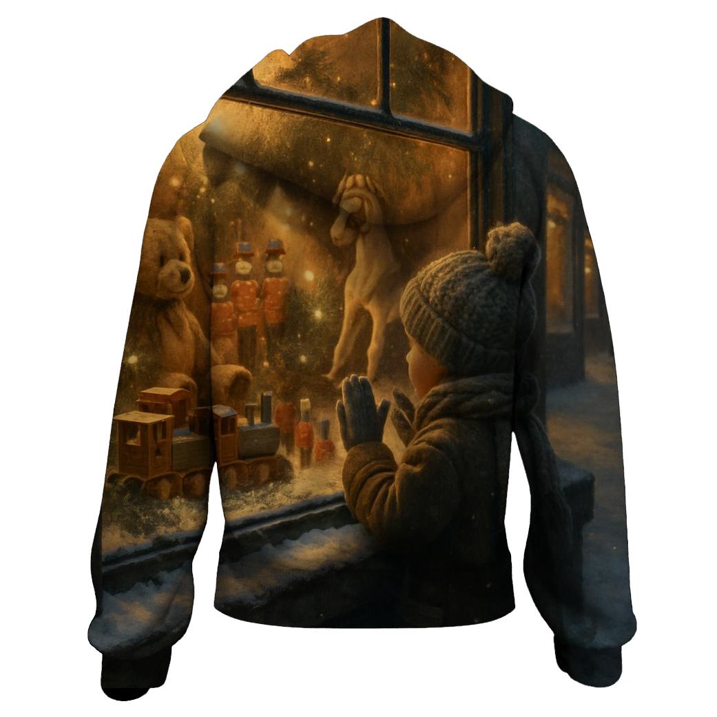 Vintage Toy Shop Christmas Window lightweight hoodies
