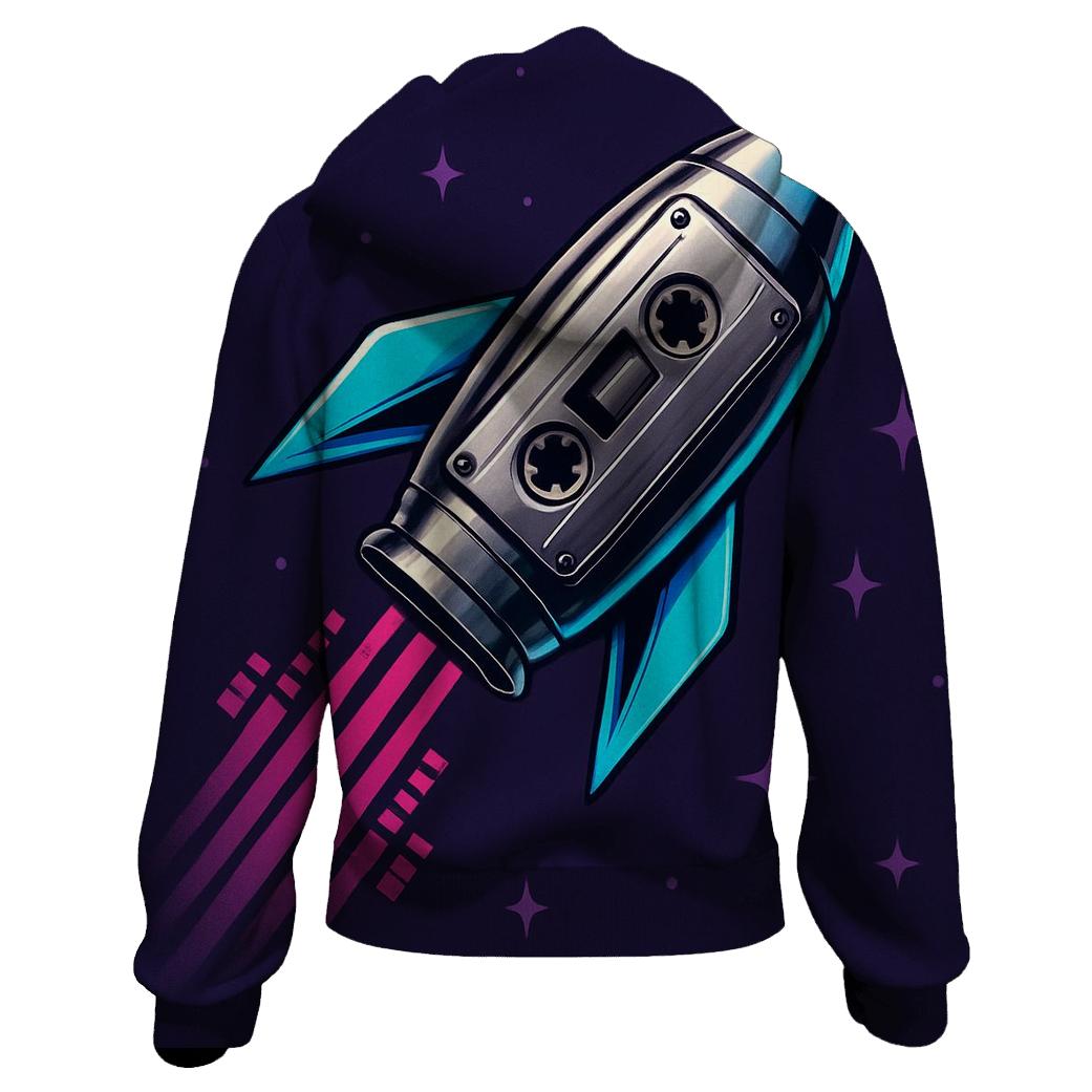 Chrome Rocket Mixtape printed hoodies