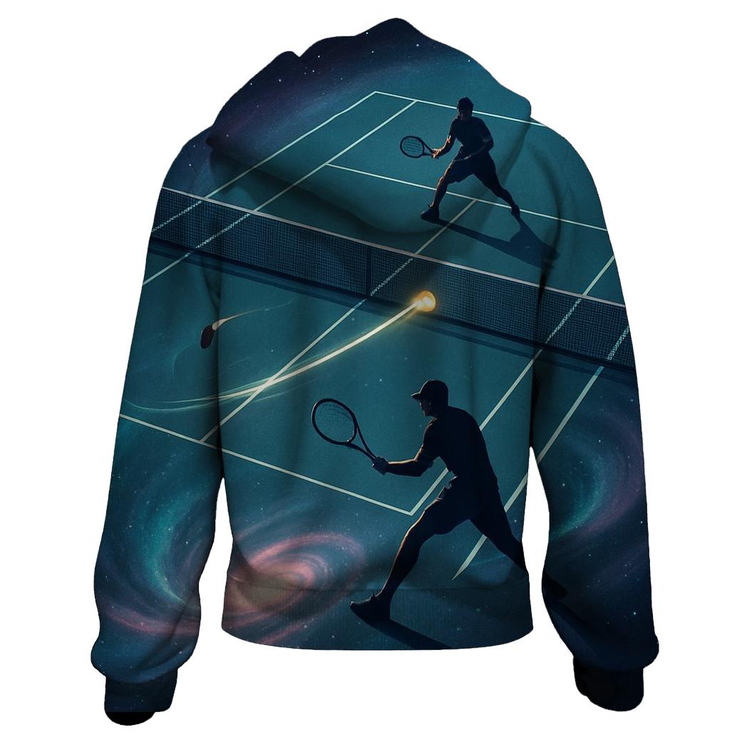 Galactic Tennis Rally heavyweight hoodies