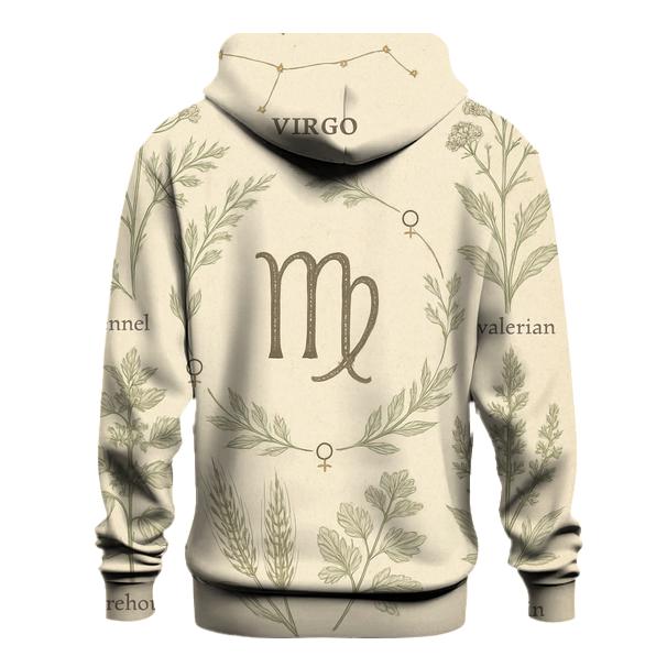 Virgo Celestial Herbarium Chart designer hoodies