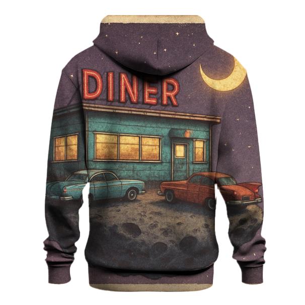 Rustic Moonshine Diner In Space lightweight hoodies