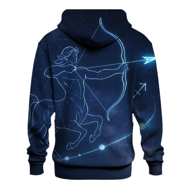 Sagittarius Celestial Archer Trajectory lightweight hoodies