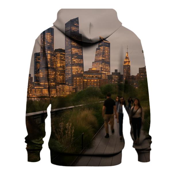 High Line Twilight Over West Side Towers lightweight hoodies