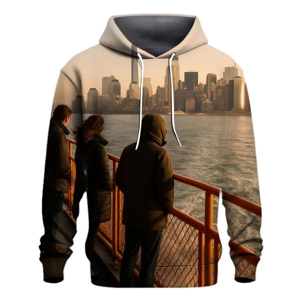 Staten Island Ferry Deck Skyline Crossing premium hoodies