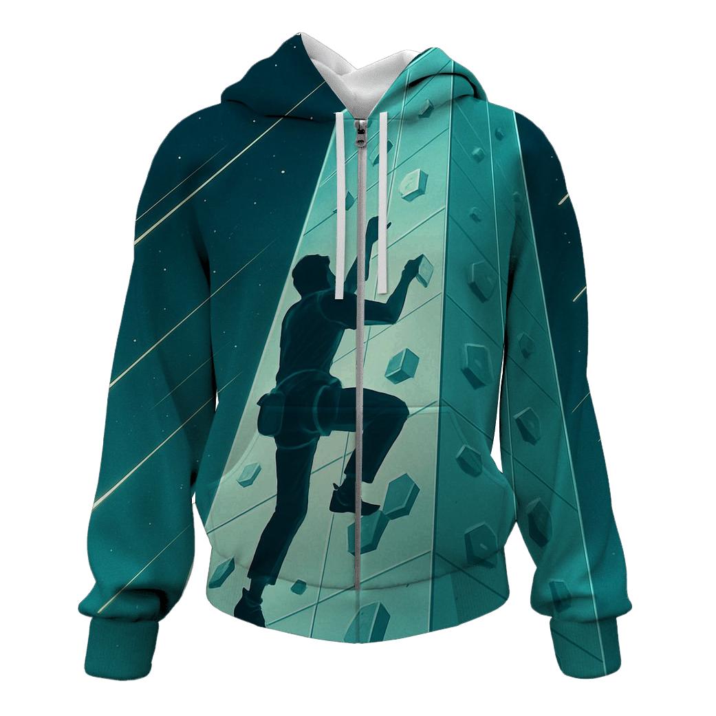Meteor Shower Climbing Wall graphic hoodies