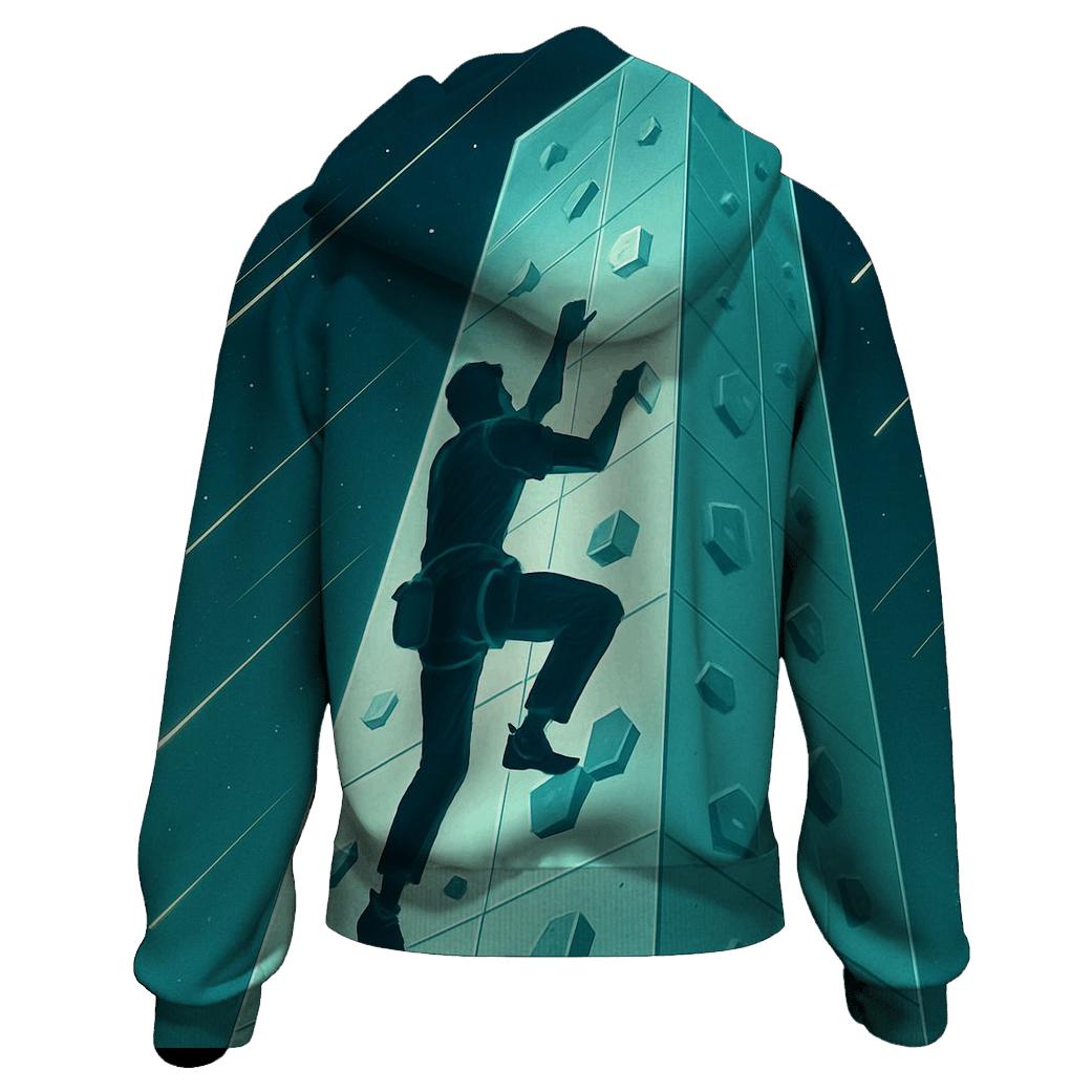 Meteor Shower Climbing Wall graphic hoodies