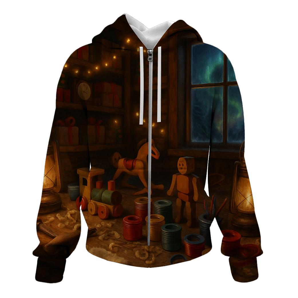 Santa Workshop Midnight Crafting pullover hoodies