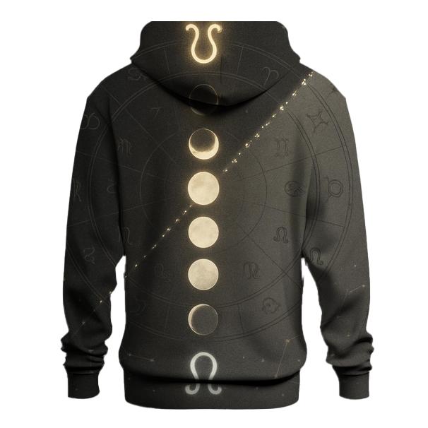 Lunar Nodes Destiny Axis Diagram zip-up hoodies