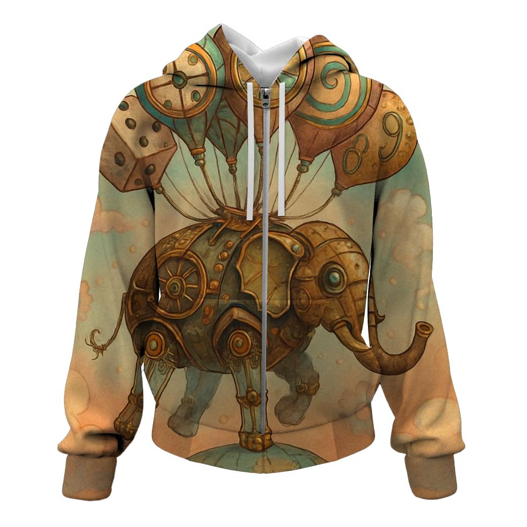 Clockwork Balloon Safari printed hoodies