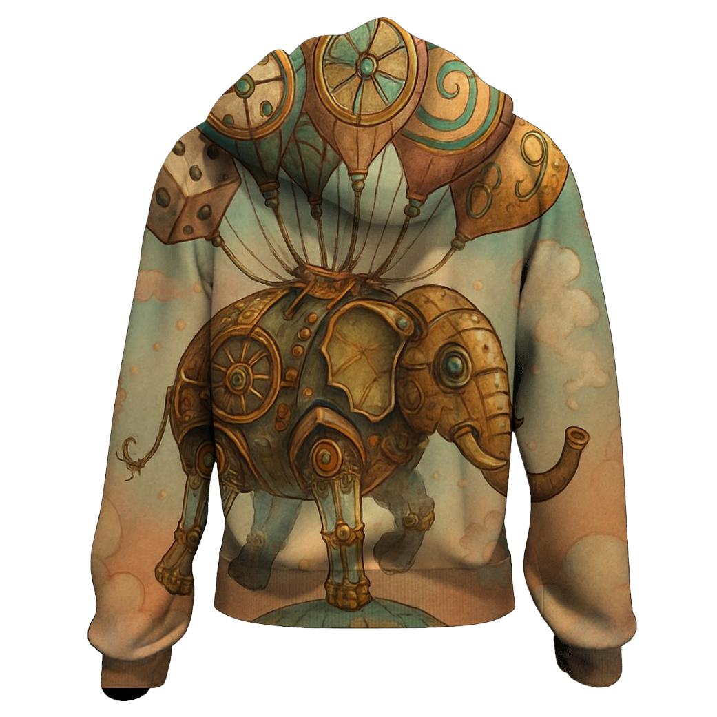Clockwork Balloon Safari printed hoodies