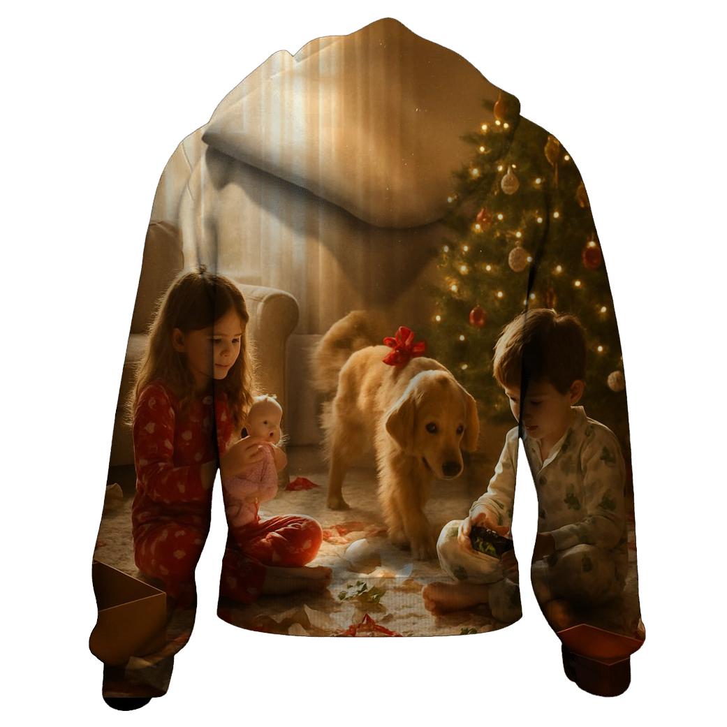 Christmas Morning Paper Whirl designer hoodies