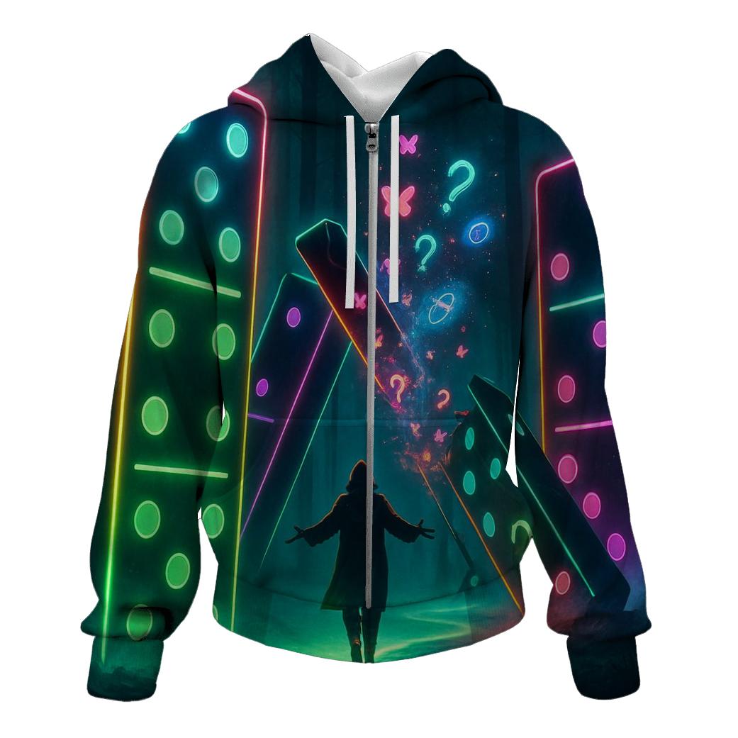 Neon Domino Forest pullover hoodies