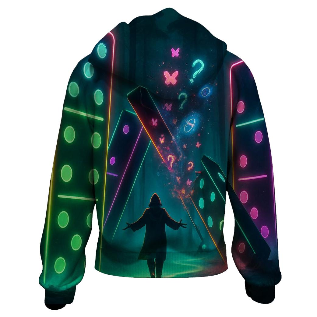 Neon Domino Forest pullover hoodies