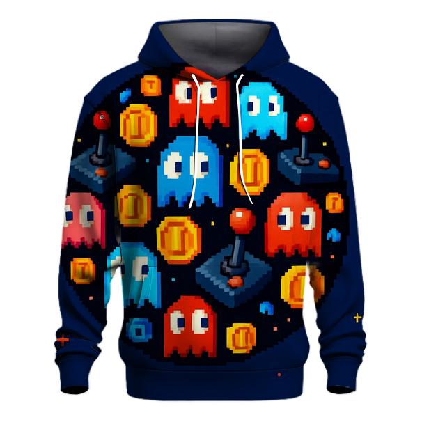 Pixel Arcade Planet premium hoodies