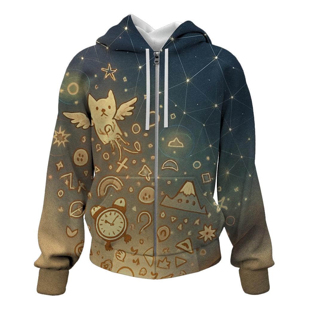 Floating Doodle Constellation hoodie designs