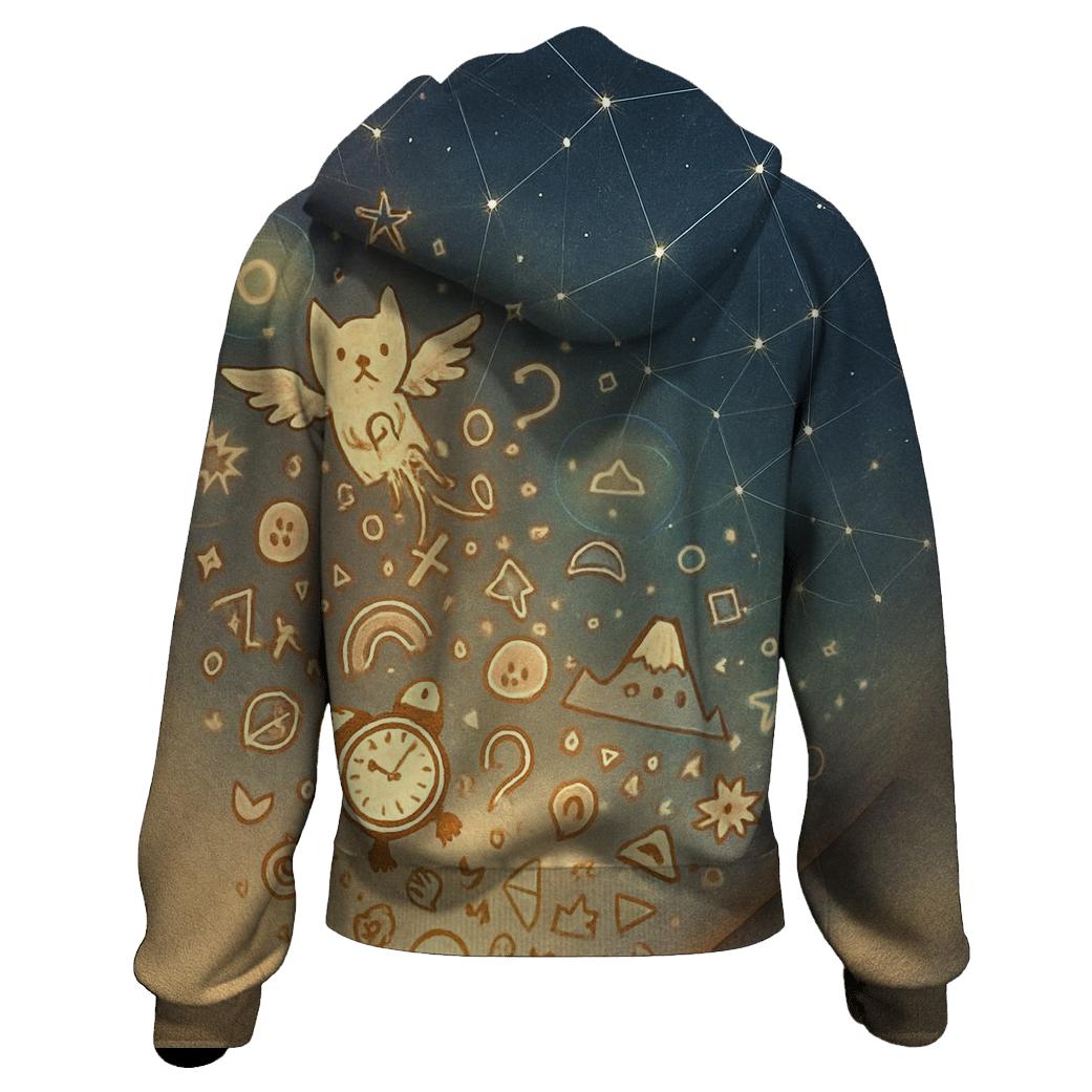 Floating Doodle Constellation hoodie designs