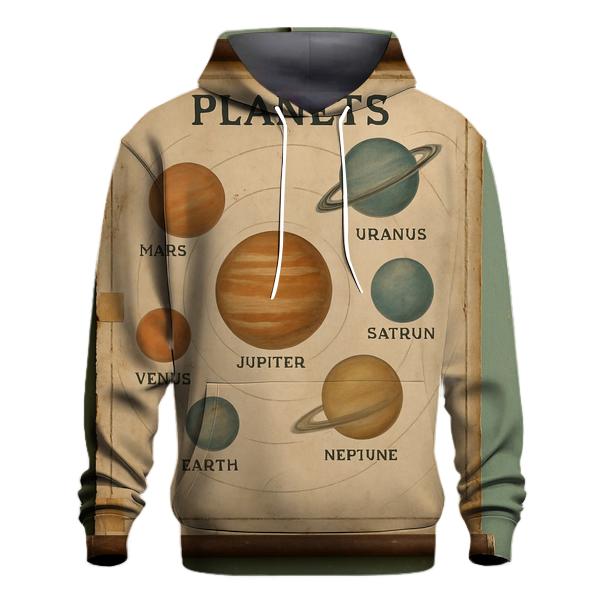 Vintage Classroom Solar System Chart hoodie trends