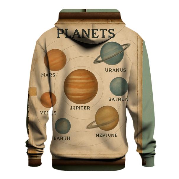 Vintage Classroom Solar System Chart hoodie trends