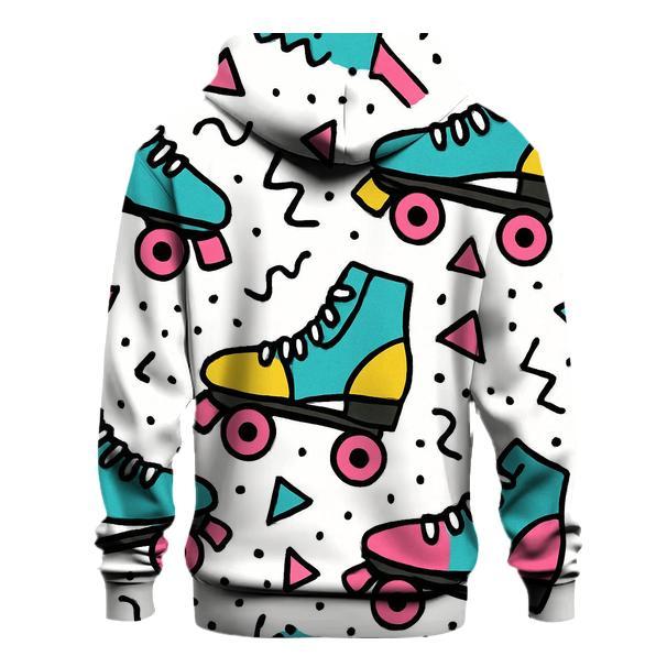 Memphis Roller Skates Pattern designer hoodies