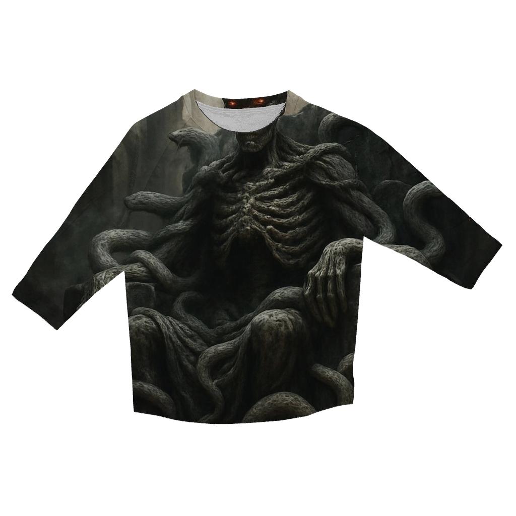 Throne Of Ashen Serpents casual three quarter sleeve shirts