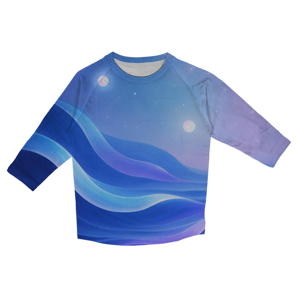 Celestial Tidal Gradient fashion 3/4 sleeve shirts