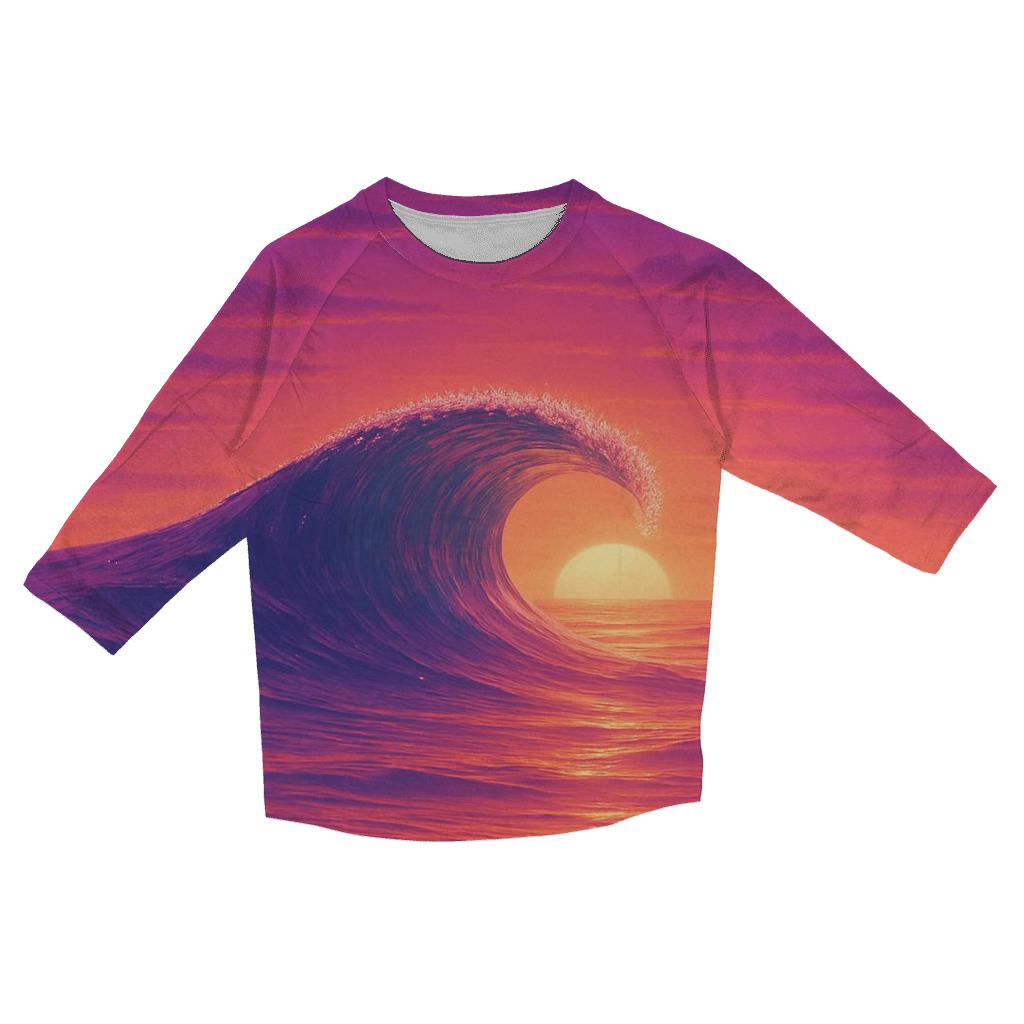 Celestial Tides At Dusk custom 3/4 sleeve shirts