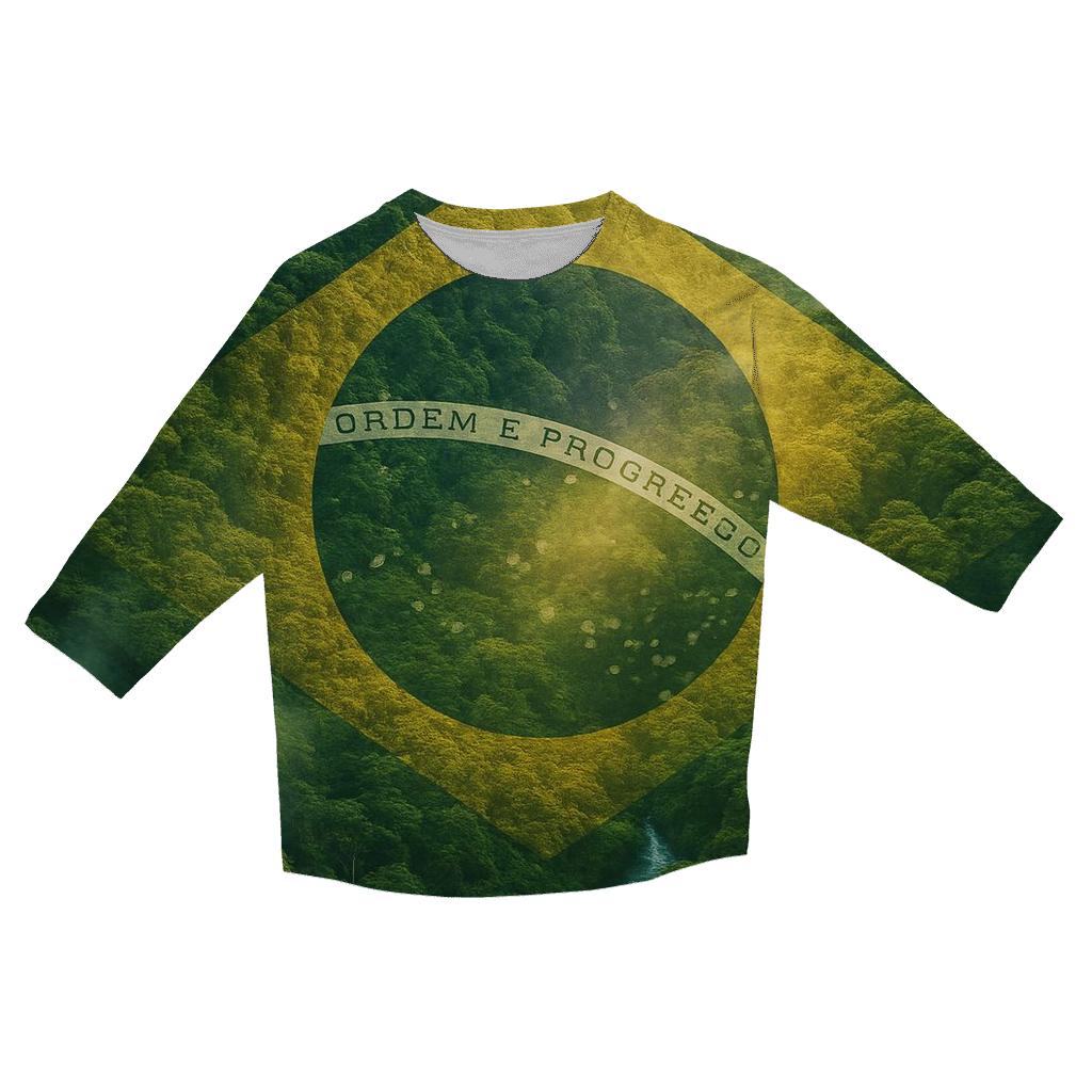 Brazilian Rainforest Flag Canopy personalized 3/4 sleeve tees
