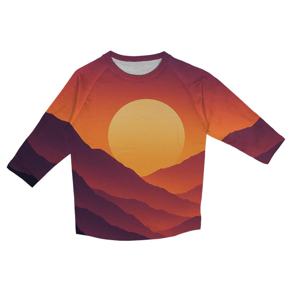 Mountain Echo Of Ember Skies custom 3/4 sleeve shirts